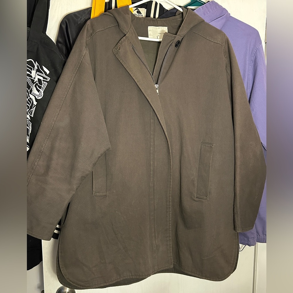 Oak + Fort Green Canvas Coat - M
